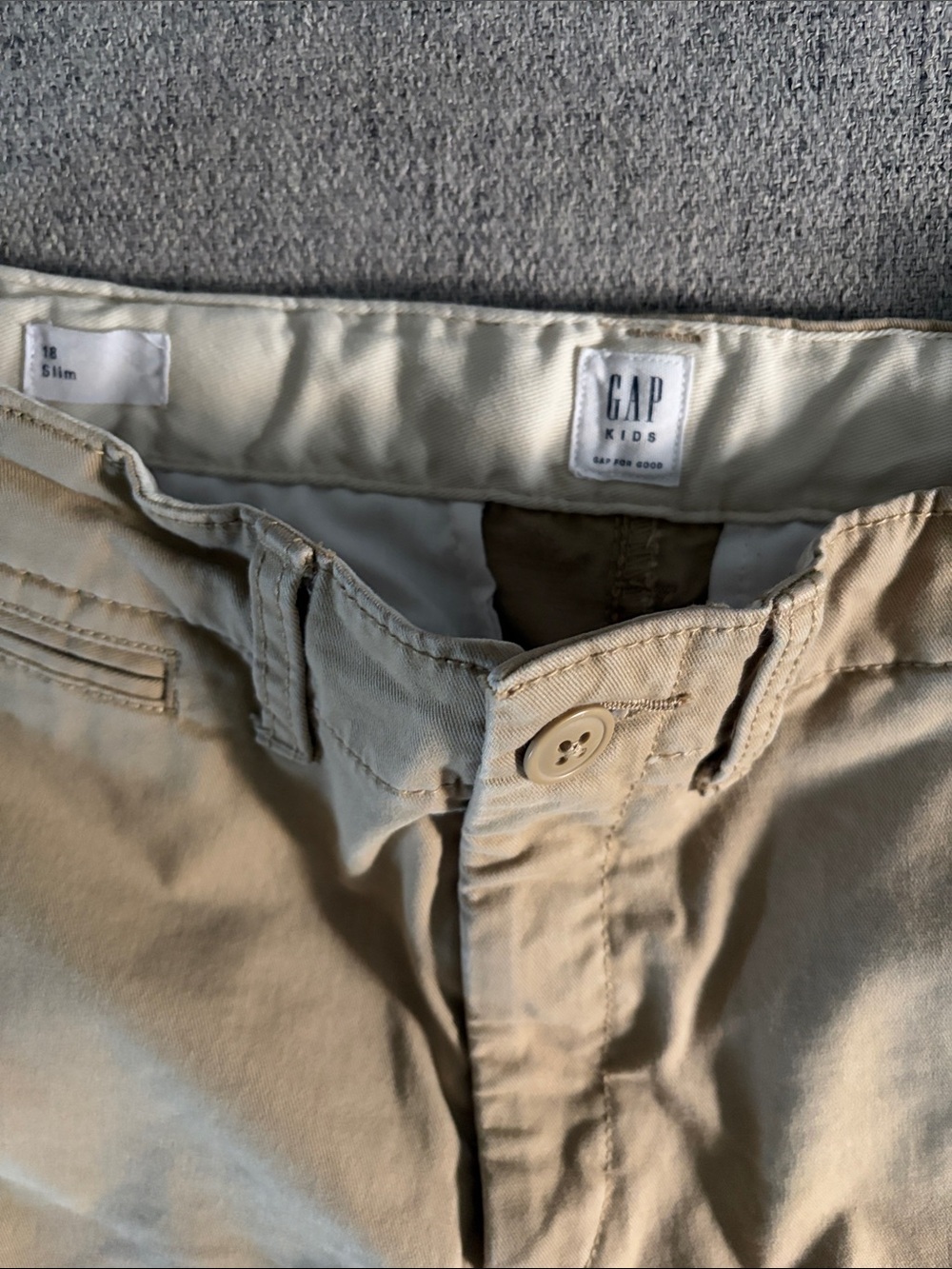 Gap Khakis Boys 18 Slim Worn Once!